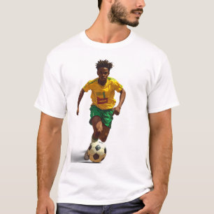 Camiseta Jugador de Fútbol Brasileño Diseño Esp