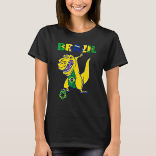 Camiseta Jugador de fútbol brasileño Rex Dino Bandera Brasi