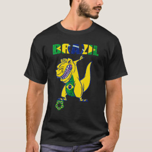 Camiseta Jugador de fútbol brasileño Rex Dino Bandera Brasi