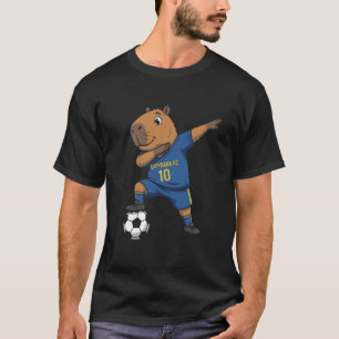 Camiseta Jugador de fútbol capybara dab niños jóvenes fútbo