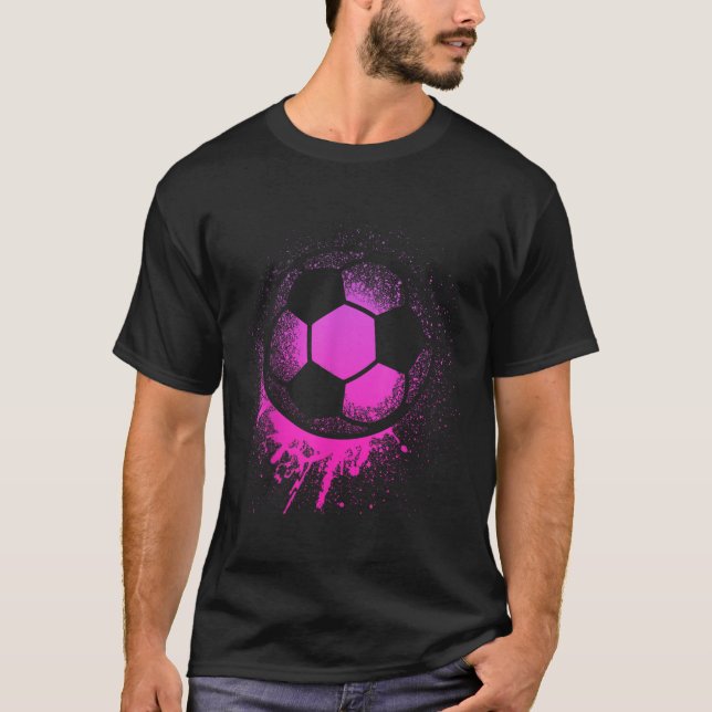 Camiseta Jugador de fútbol Chicas deportivos Birday Pink So (Anverso)