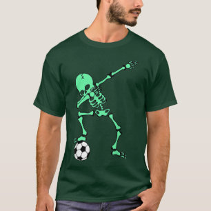 Camiseta Jugador de fútbol Dabbing Skeleton Halloween Dab B