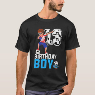 Camiseta Jugador de fútbol de 13 años Cumpleaños B