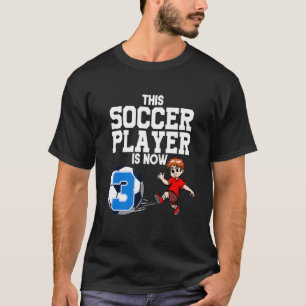 Camiseta Jugador de fútbol de 3 años cumpleaños