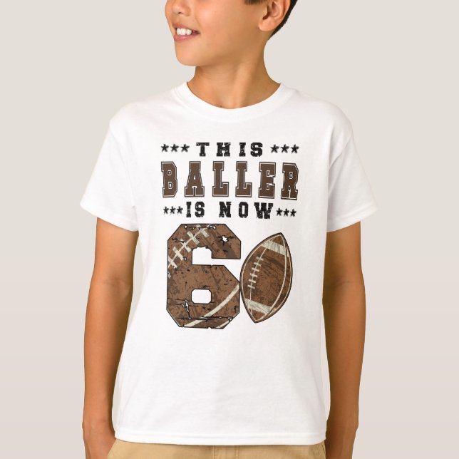 Camiseta Jugador de Fútbol de 6 años con regalo de cumpleañ (Anverso)