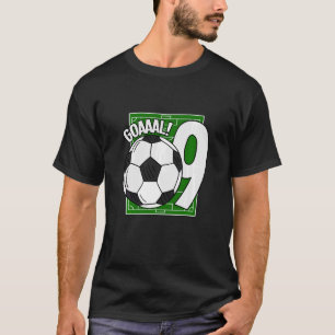 Camiseta Jugador de fútbol de 9 años, Noveno cumpleaños de 