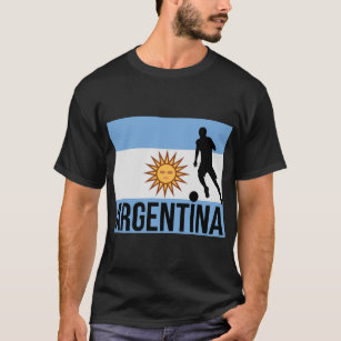 Camiseta Jugador de fútbol de bandera argentina usa el punt