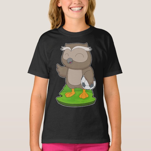 Camiseta Jugador de fútbol de búho (Anverso)