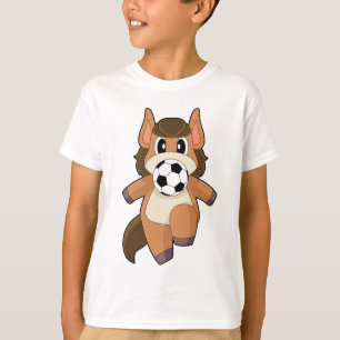 Camiseta Jugador de fútbol de caballos
