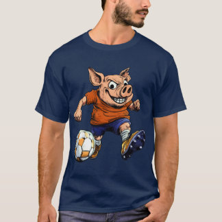 Camiseta Jugador de fútbol de cerdo T-Shirt