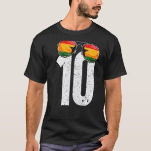 Camiseta Jugador de fútbol de Ghana número 10 bandera ghane