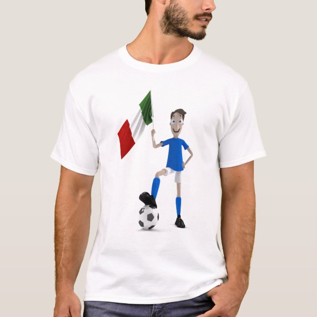 Camiseta Jugador de fútbol de Italia (Anverso)