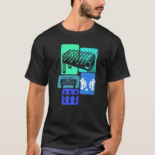 Camiseta Jugador de fútbol de mesa retro niños futbolín (Anverso)