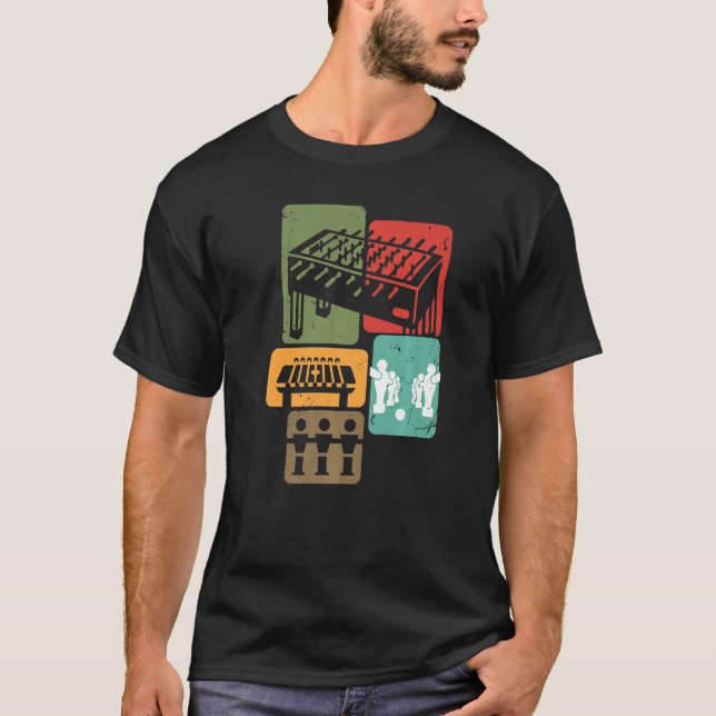 Camiseta Jugador de fútbol de mesa retro niños futbolín (Anverso)