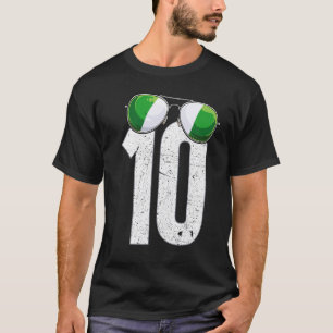 Camiseta Jugador de fútbol de Nigeria número 10 Bandera nig