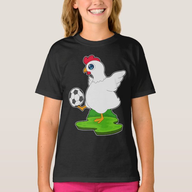 Camiseta Jugador de fútbol de pollo (Anverso)