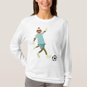 Camiseta Jugador de fútbol del mono del calcetín