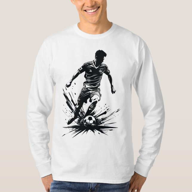 Camiseta Jugador de fútbol dinámico (Anverso)