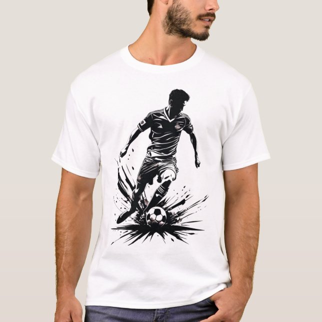 Camiseta Jugador de fútbol dinámico (Anverso)
