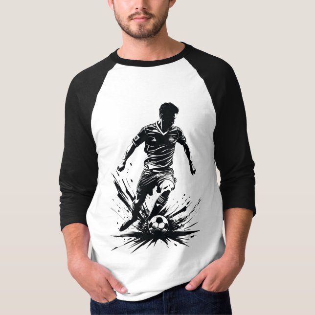 Camiseta Jugador de fútbol dinámico (Anverso)