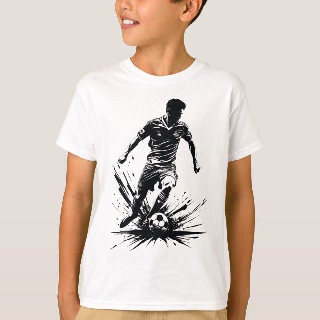 Camiseta Jugador de fútbol dinámico (Anverso)