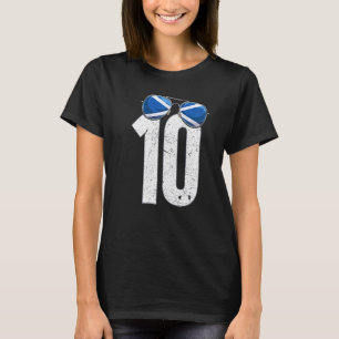 Camiseta Jugador de fútbol escocés número 10 Bandera escoce