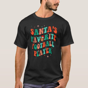 Camiseta Jugador de fútbol favorito de Santa Claus dice Chr