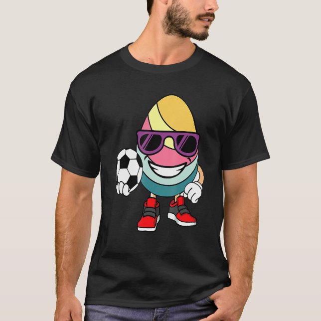 Camiseta Jugador de fútbol Huevo Pascua Día Gracioso Deport (Anverso)
