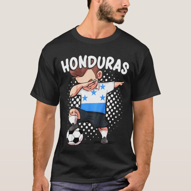 Camiseta Jugador de fútbol infantil Honduras Dabbing (Anverso)