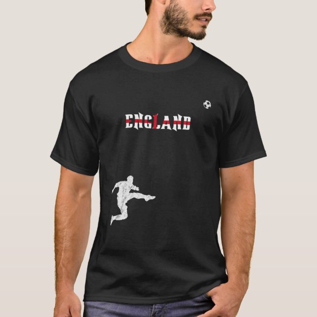 Camiseta Jugador de fútbol inglés con bola de fútbol Inglat (Anverso)