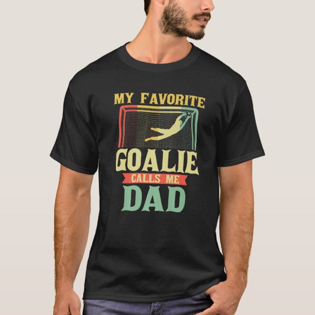 Camiseta Jugador de fútbol masculino papá padre portero (Anverso)