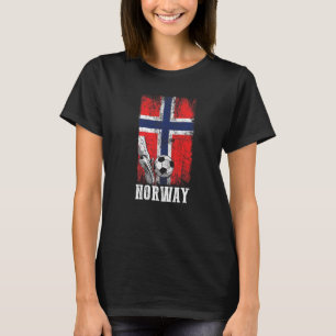 Camiseta Jugador de fútbol noruego patriótico  bandera de N