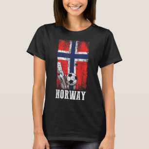 Camiseta Jugador de fútbol noruego patriótico Bandera de No