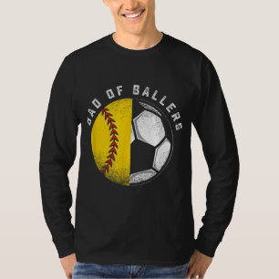 Camiseta Jugador de fútbol padre de baloncesto hijo