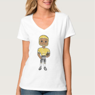 Camiseta jugador de fútbol retro vintage negro amarillo sim