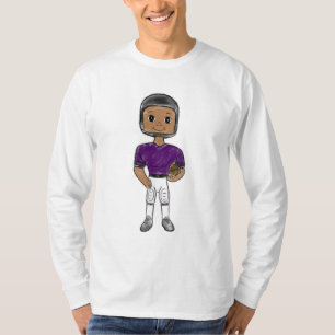 Camiseta jugador de fútbol retro vintage púrpura negro simp