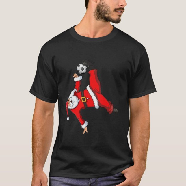 Camiseta Jugador de fútbol Santa Claus Kick Kick (Anverso)