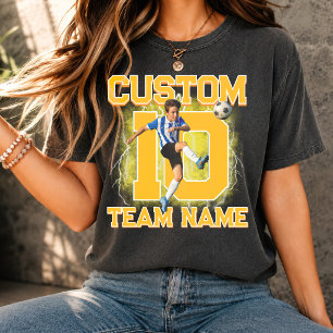 Camiseta Jugador de fútbol senior personalizado, nombre del