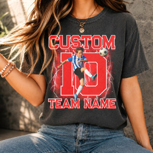 Camiseta Jugador de fútbol senior personalizado, nombre y n