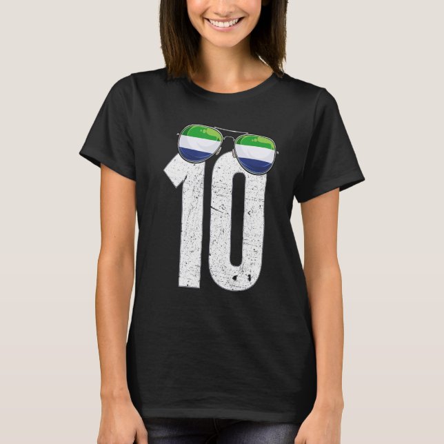 Camiseta Jugador de fútbol Sierra Leona número 10 (Anverso)