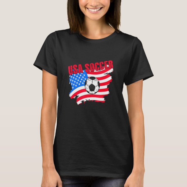 Camiseta Jugador De Fútbol Usa Chicas De Bandera Estadounid (Anverso)