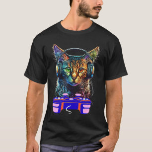 Camiseta Jugador de gato somalí de juegos Animal Videojugad