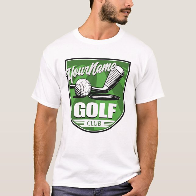 Camiseta Jugador de Golf Club NAME Pro Golfer Personalizado (Anverso)