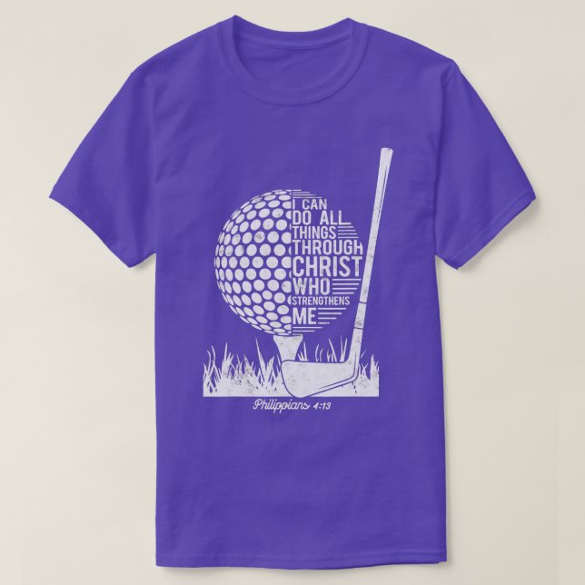 Camiseta Jugador de golf cristiano puedo hacer todas las co (Diseño del anverso)