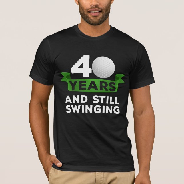 Camiseta Jugador de golf de 40 años de golfismo (Anverso)
