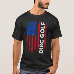 Camiseta Jugador de Golf de Disco Bandera Estadounidense Go