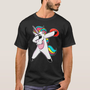 Camiseta Jugador de golf de disco volador Dabbing Unicorn F