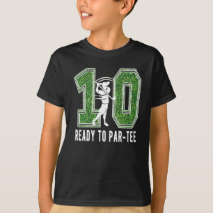 Camiseta Jugador de golf de regalo de cumpleaños 10 años