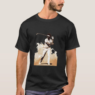 Camiseta Jugador de golf Golfer Afro Man African American G
