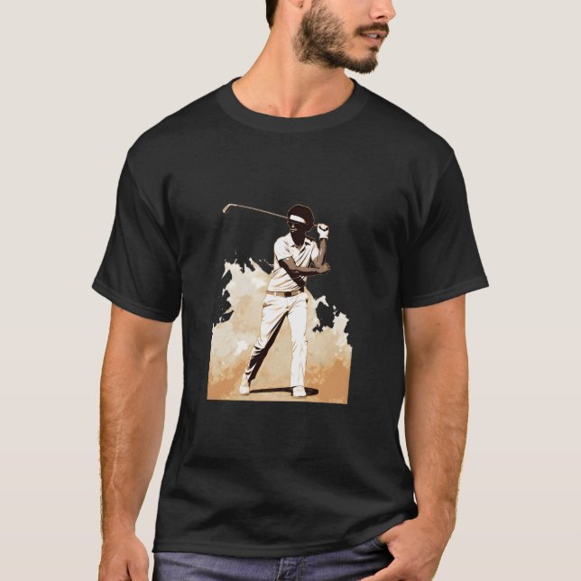 Camiseta Jugador de golf Golfer Afro Man African American G (Anverso)